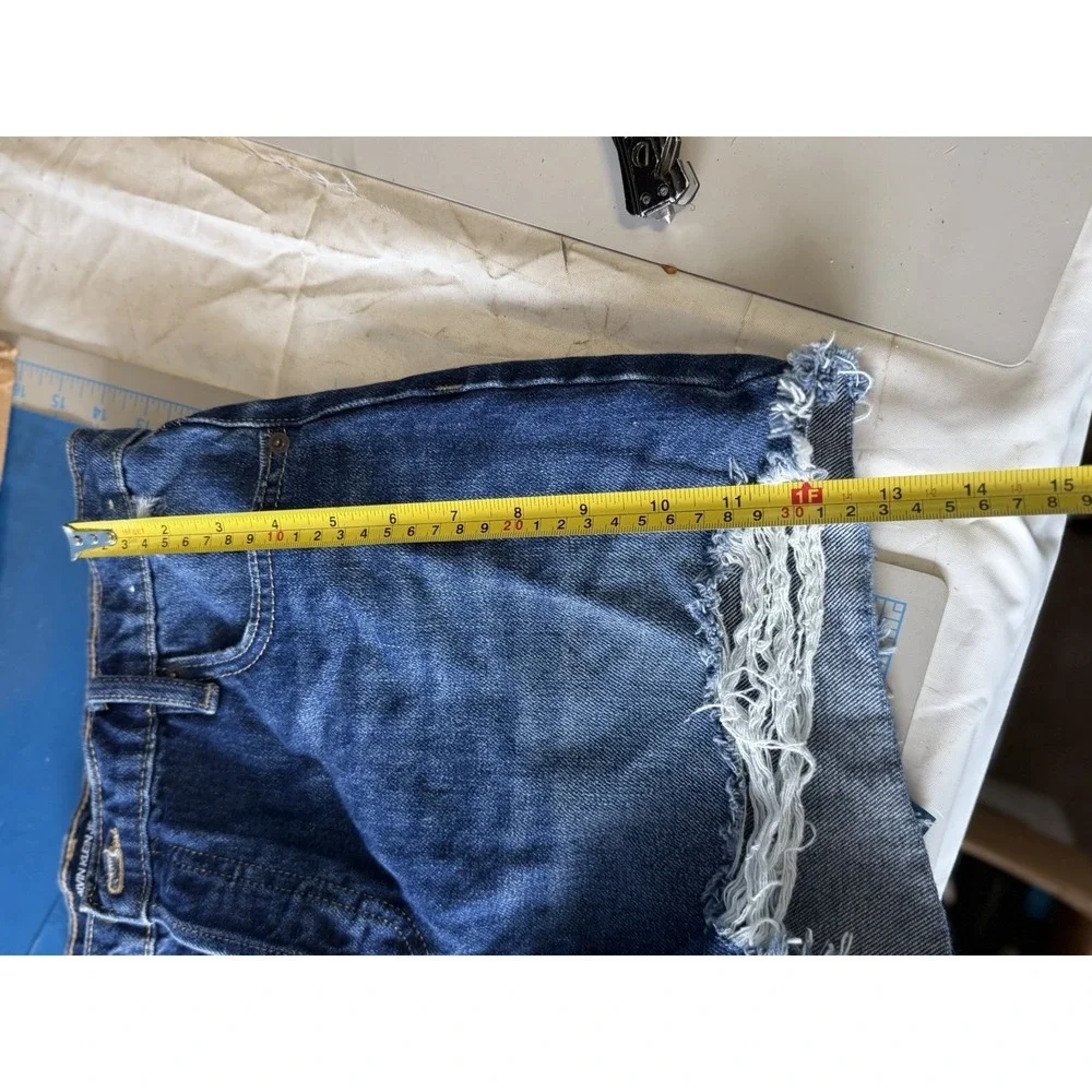 Calvin Klein Jeans Women's Denim Distressed Cutoff Shorts Size 29 Blue